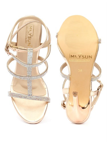 Premium Luxe Buckled Gladiator Heels - Maysun Footwear